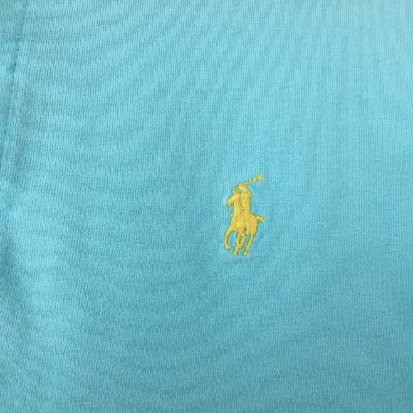 POLO RALPH LAUREN COTTON TURQUOISE BOYS T-SHIRT, SZ. 8 - Picture 2 of 3